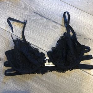 caged lace bralette